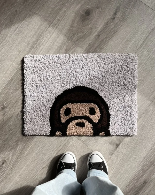 a bathing ape, bape monkey custom rug