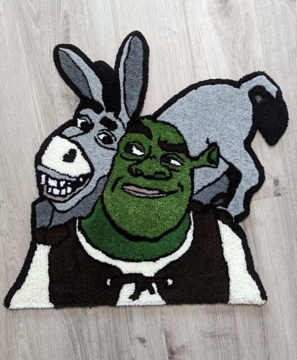 shrek and donkey custom rug