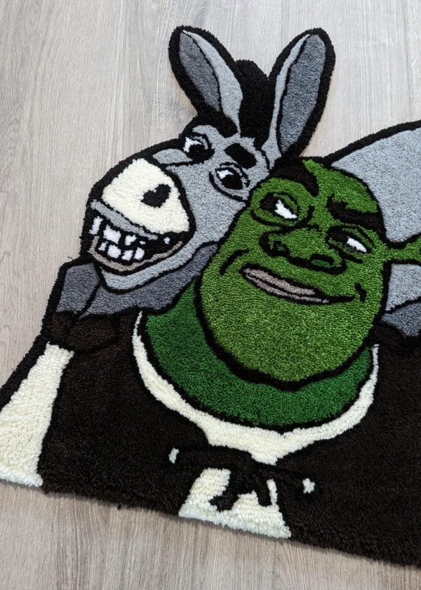 shrek and donkey custom rug