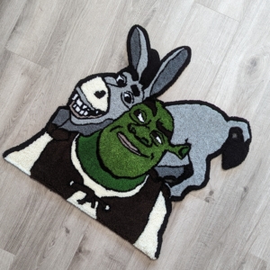 shrek and donkey custom rug