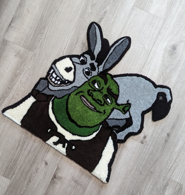 shrek and donkey custom rug